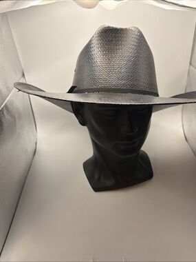 Vintage Lone Star Cowboy Pride Western Hat 25TYBK Size 7 5/8 Black